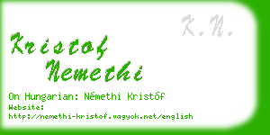 kristof nemethi business card